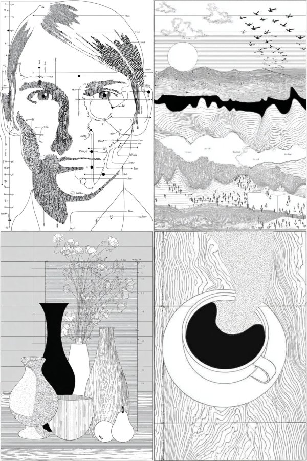 Anatomical Blueprint Portrait