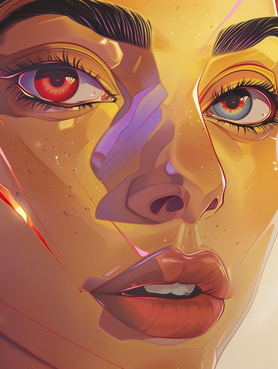 Prismatic Fragmented Portrait Study