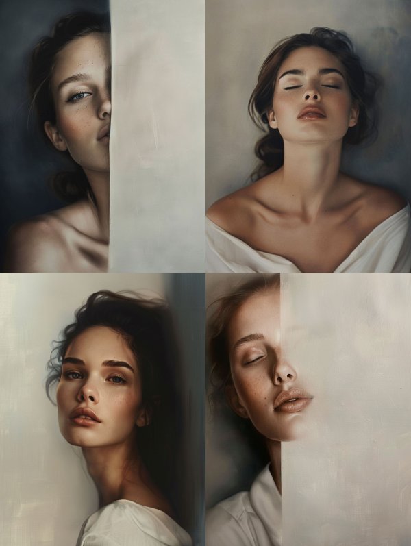 Ethereal Shadows of Feminine Grace