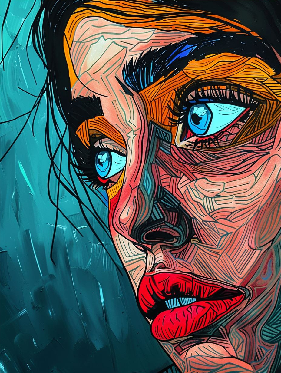 Vibrant Expressionist Portrait Study