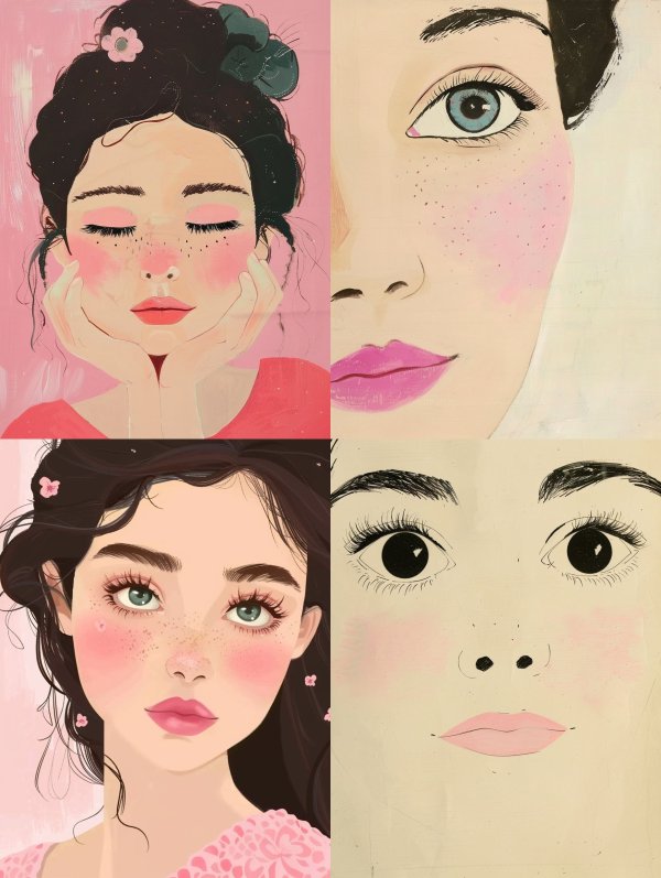 Serene Pink Dream Portrait