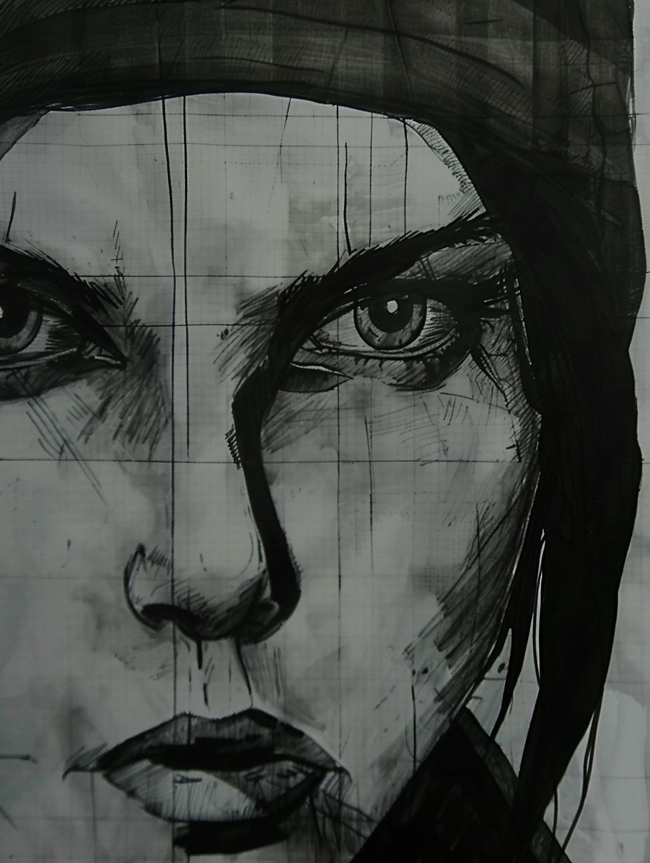 Gritty Ink Portrait Study
