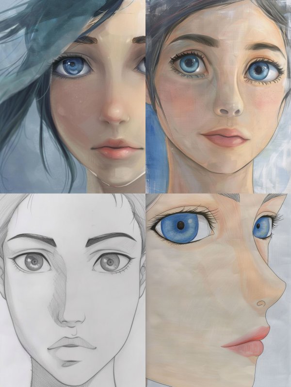 Ethereal Gaze of Azure Dreams