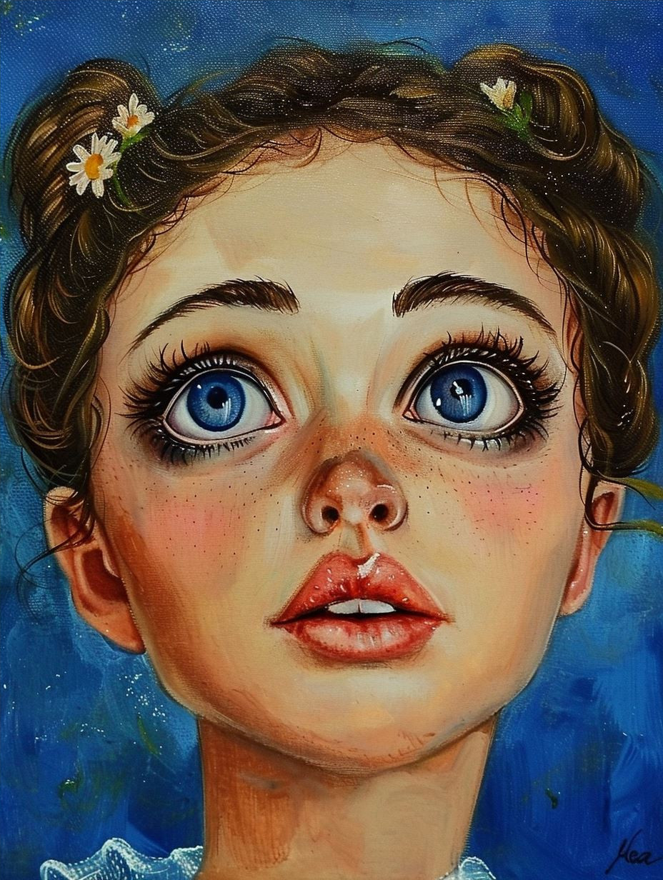 Ethereal Gaze of Midnight Blue
