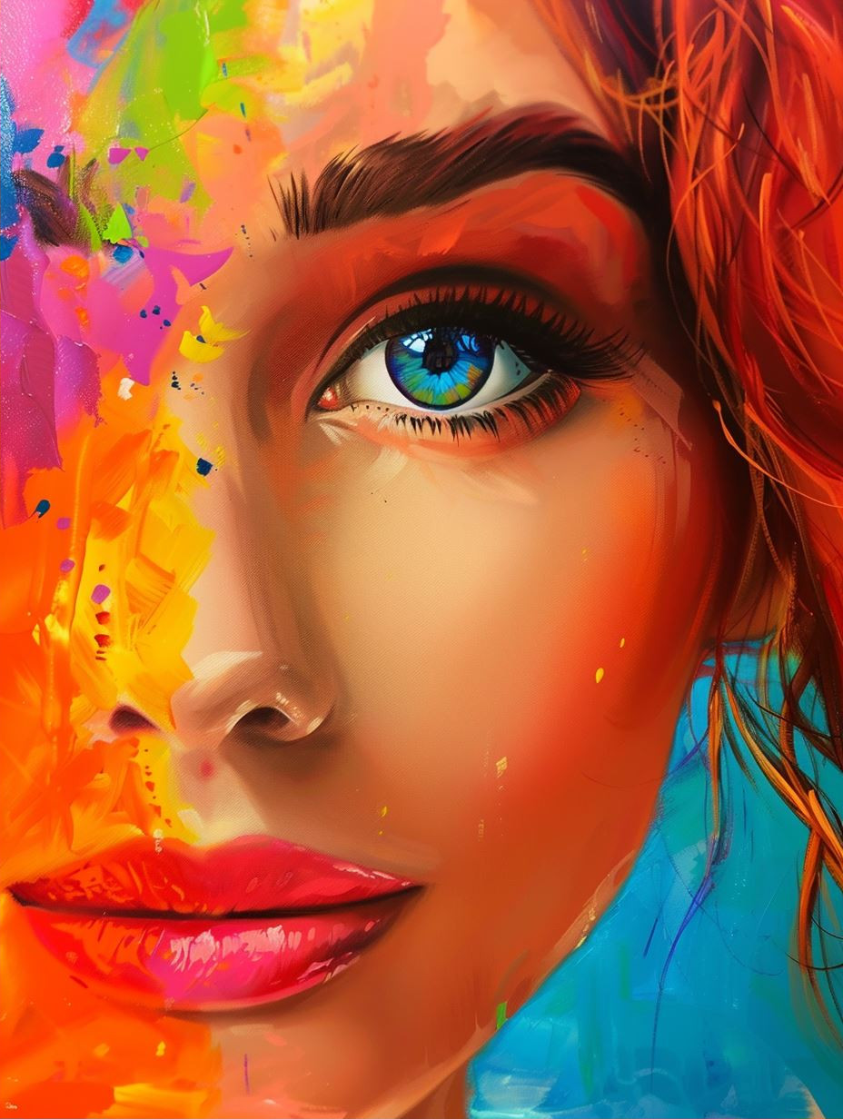 Vibrant Neon Tropical Beauty