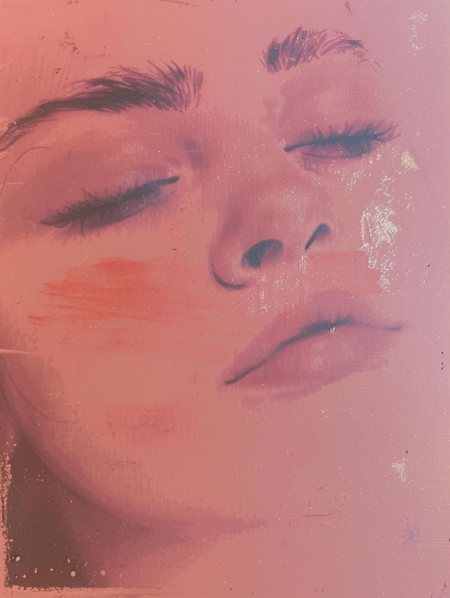 Ethereal Rose Haze Portrait
