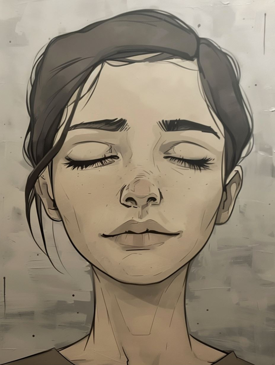 Minimalist Ink Portrait Sketch
