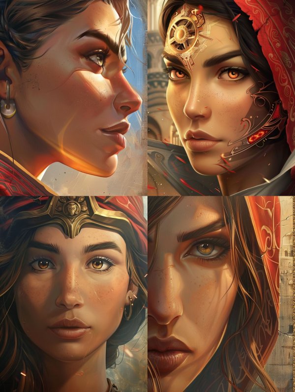 Mystic Desert Warrior Portraits