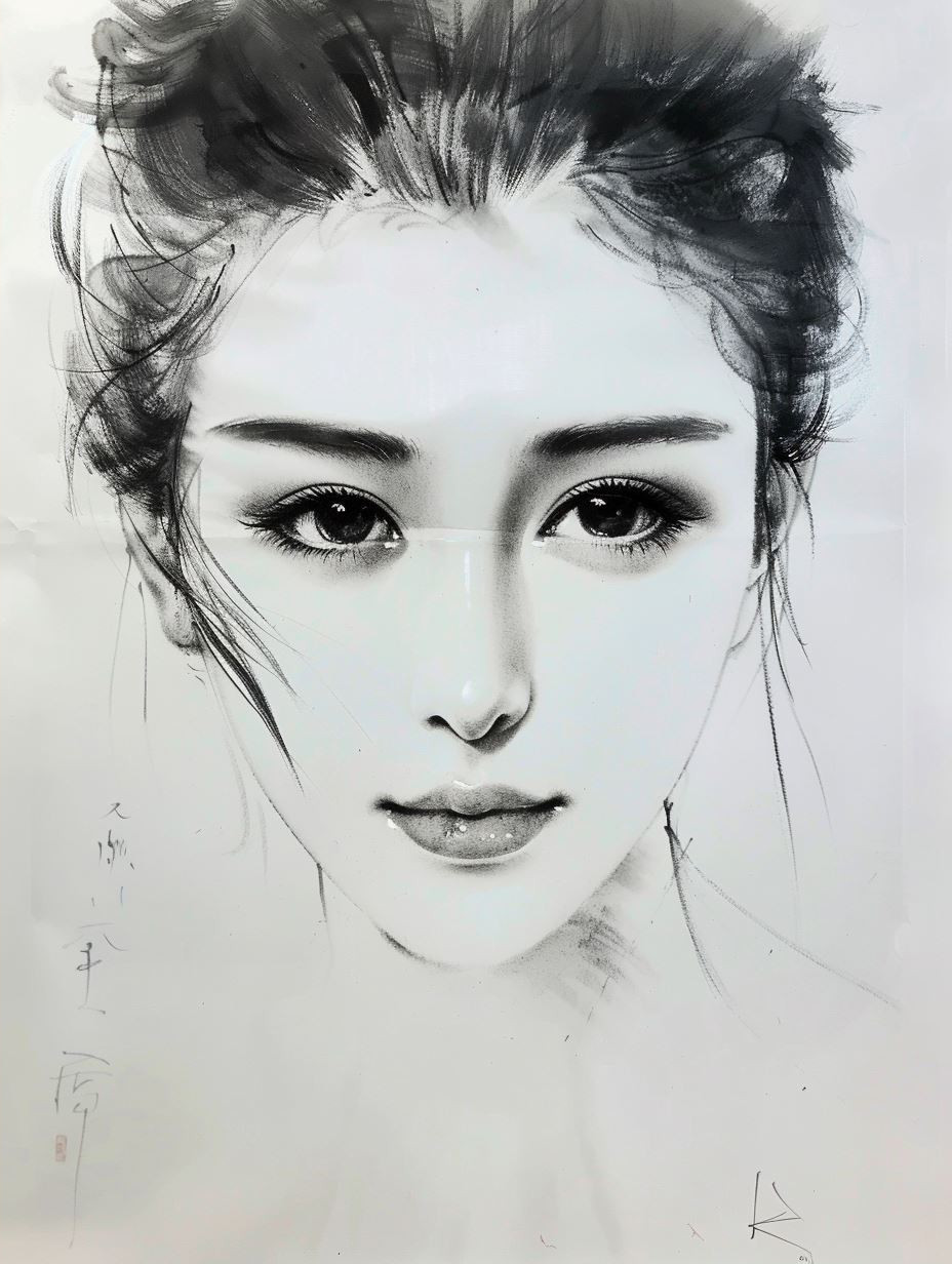 Ethereal Watercolor Gaze