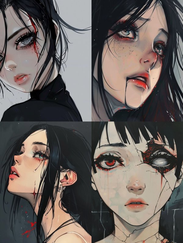 Melancholy Gothic Anime Portraits