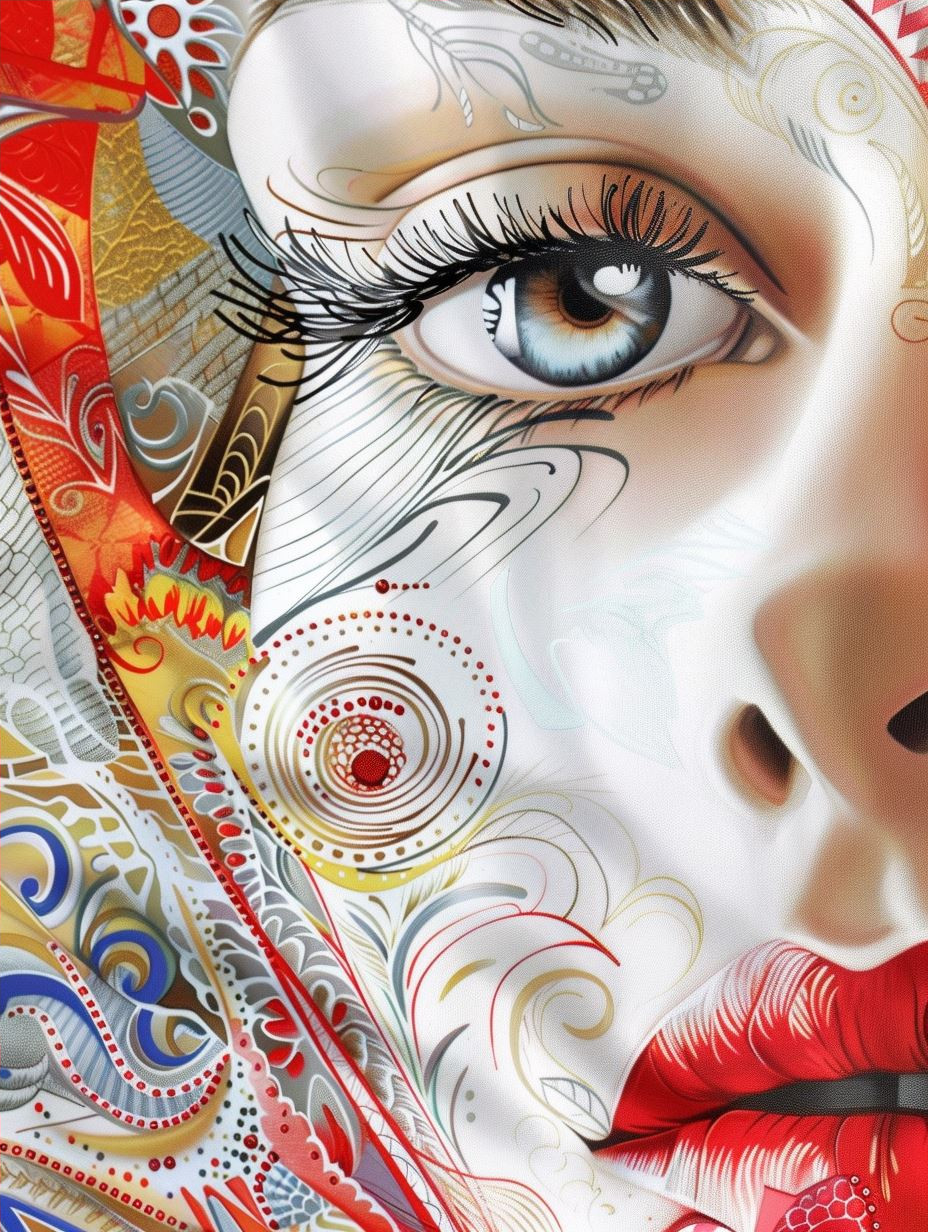 Futuristic Digital Glass Portrait