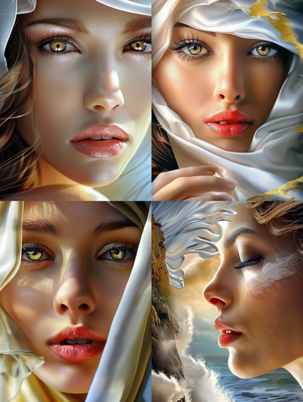 Ethereal Gaze of Golden Light