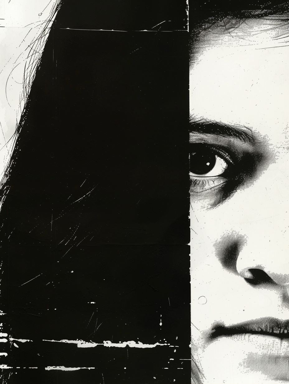 Fragmented Noir Portrait Study