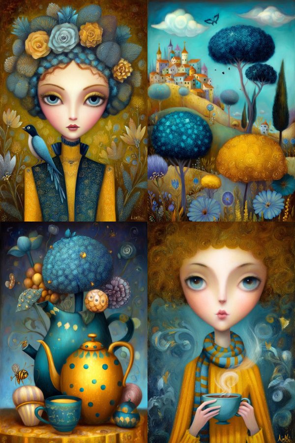 Azure Floral Dream