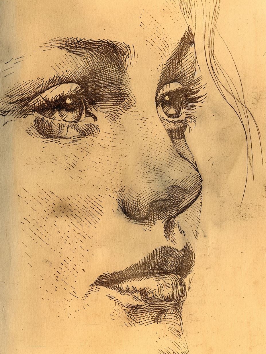 Vintage Charcoal Study - Image 3