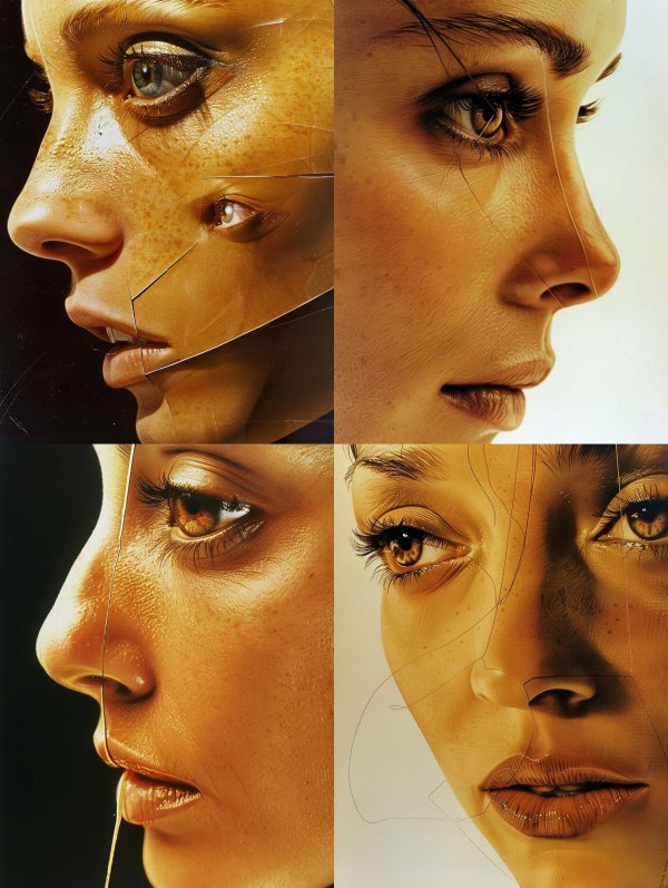 Fractured Golden Visage