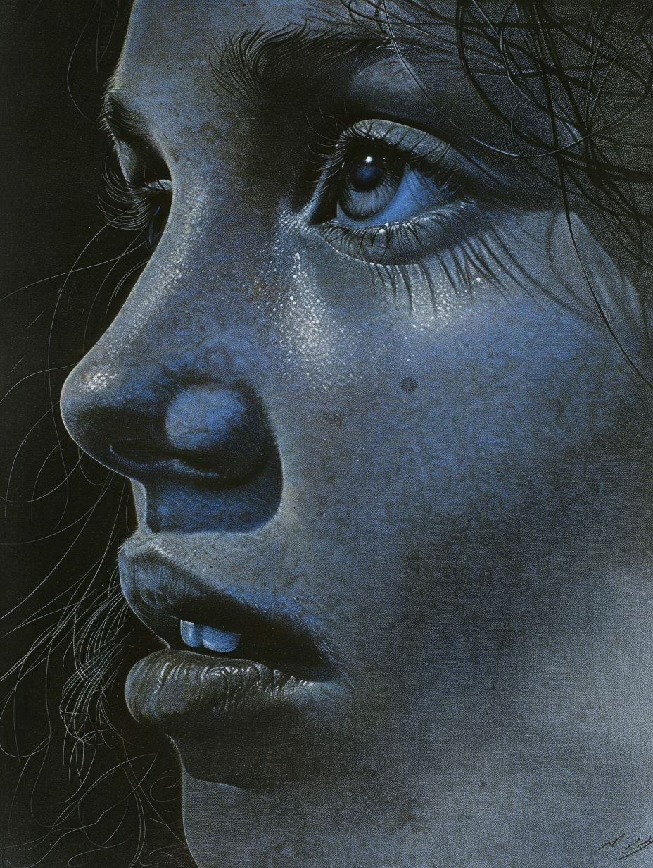 Ethereal Blue Nocturnal Gaze