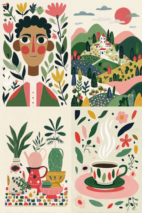 Botanical Folk Portrait