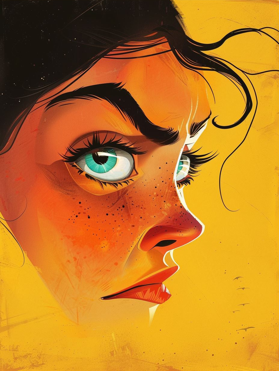 Sun-Kissed Freckled Portrait Art