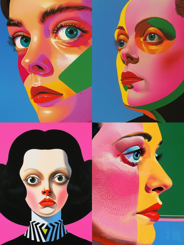 Neon Prism Portrait Study