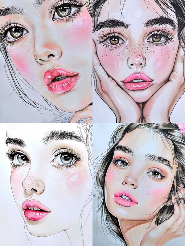 Ethereal Digital Anime Portrait
