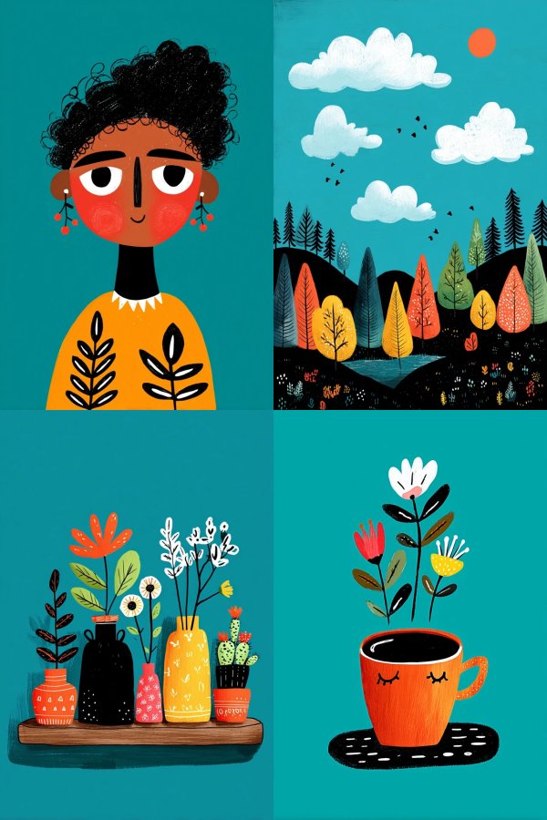 Vibrant Folk Portrait