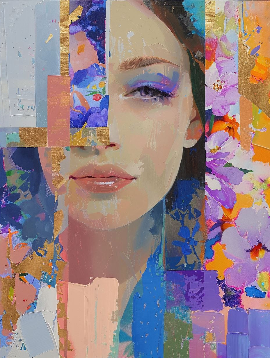 Fragmented Gaze in Vivid Color
