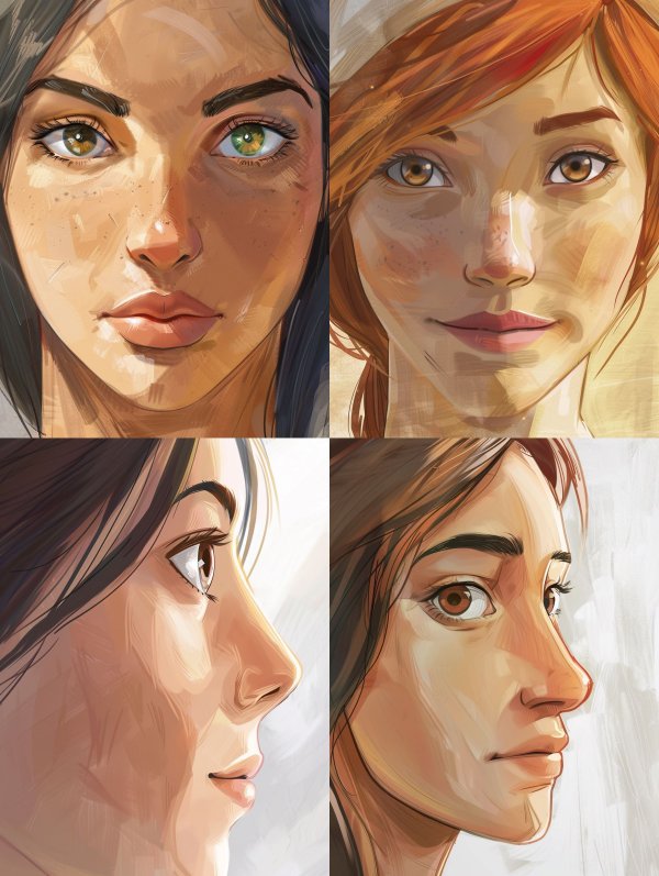 Ethereal Gaze in Digital Paint