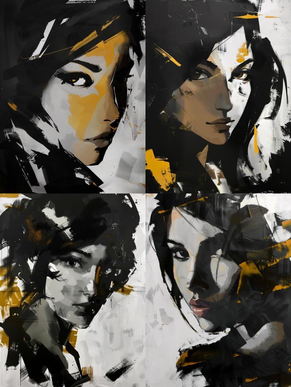 Abstract Noir Portrait Study