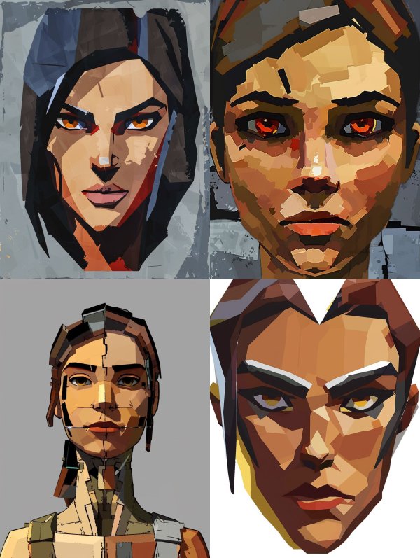 Geometric Ember Gaze
