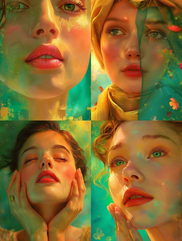 Prismatic Glow Portrait Study