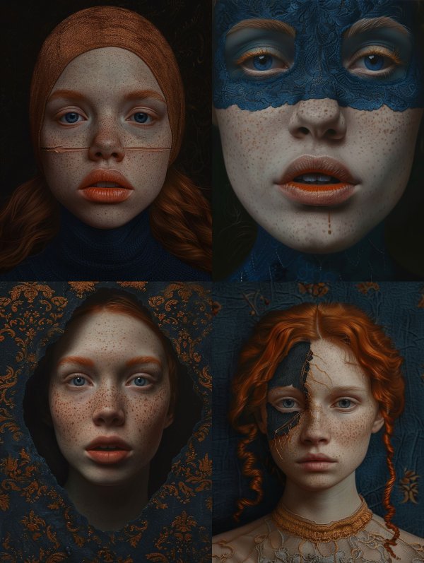 Surreal Fragmented Porcelain Beauty