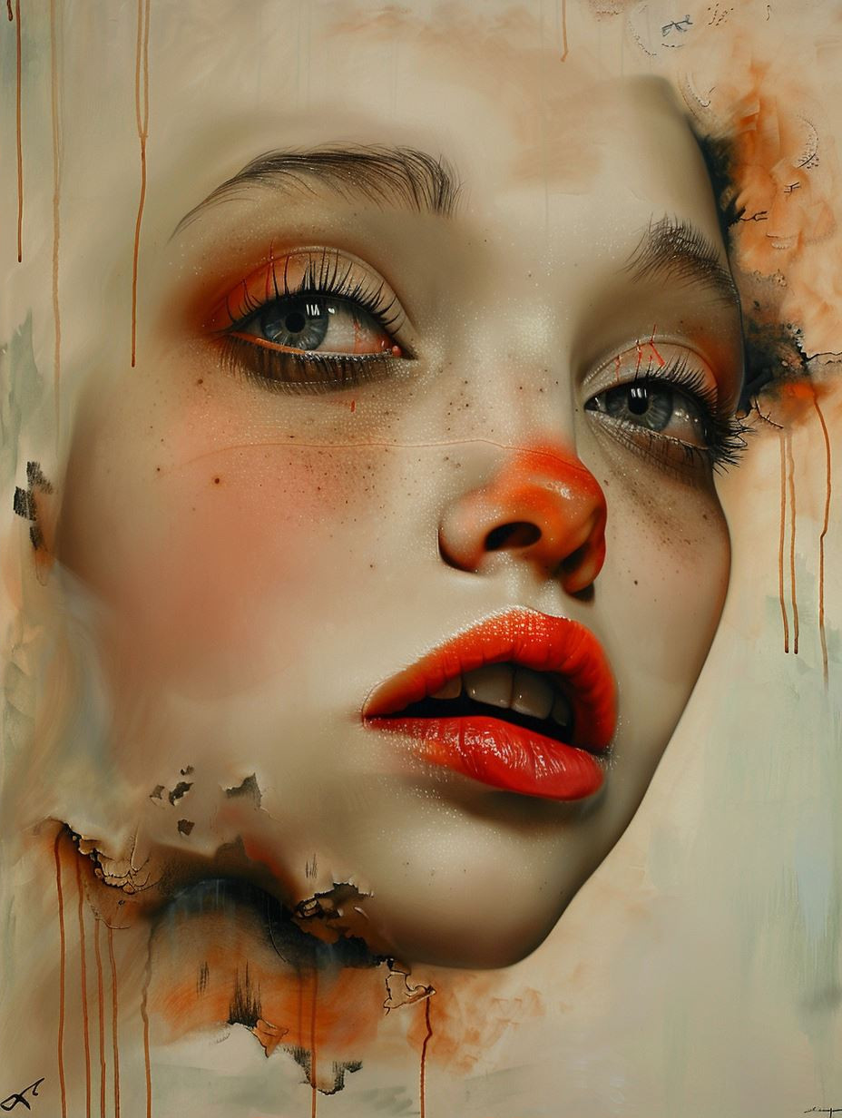 Fragmented Soul Surrealist Portrait