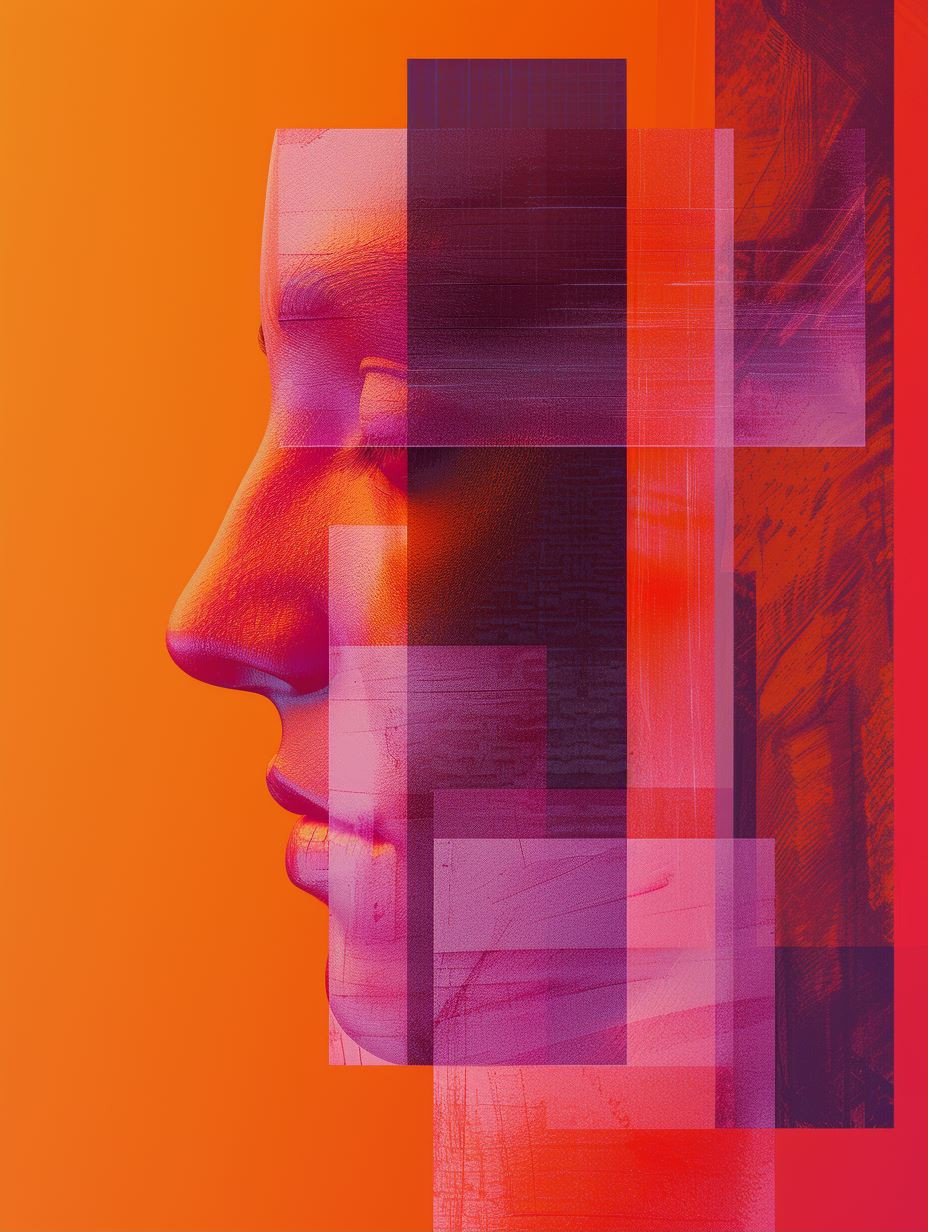 Fragmented Neon Digital Soul