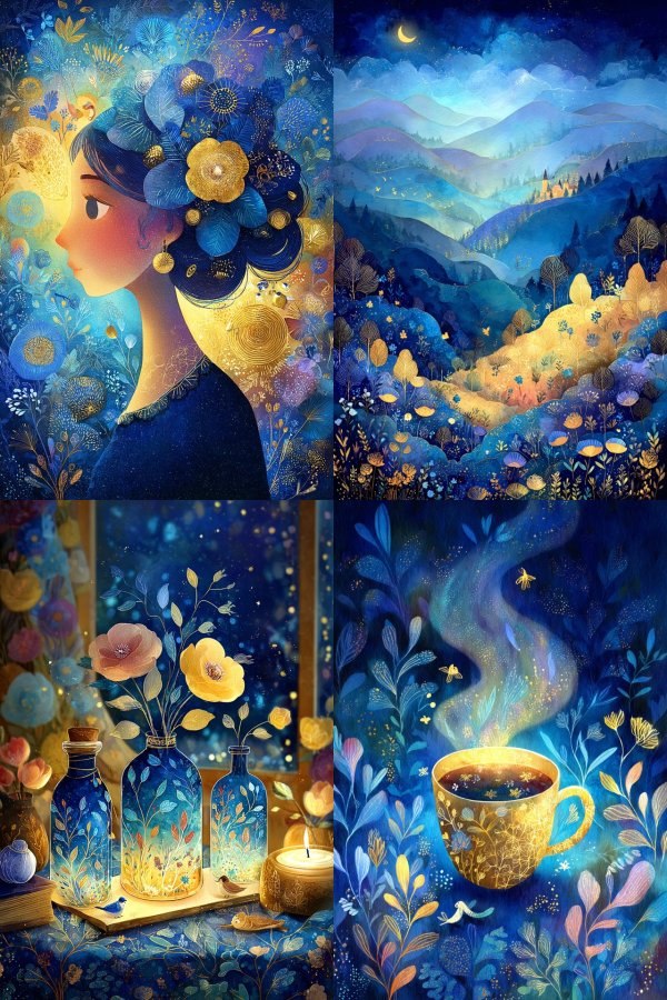 Celestial Azure Bloom
