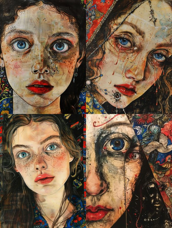 Ethereal Mixed Media Portraiture