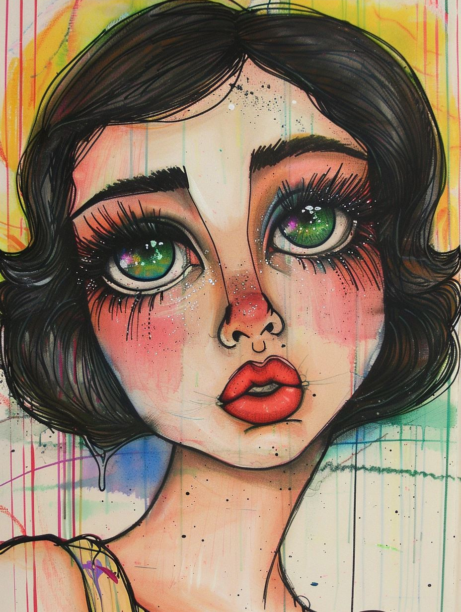 Ethereal Watercolor Portrait Study