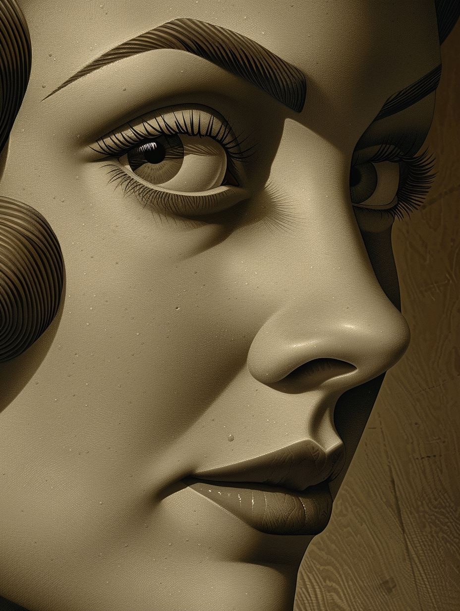 Golden Sculpted Elegance - Image 1