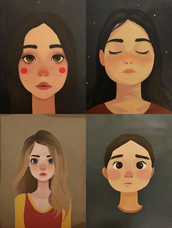 Whimsical Pastel Portrait
