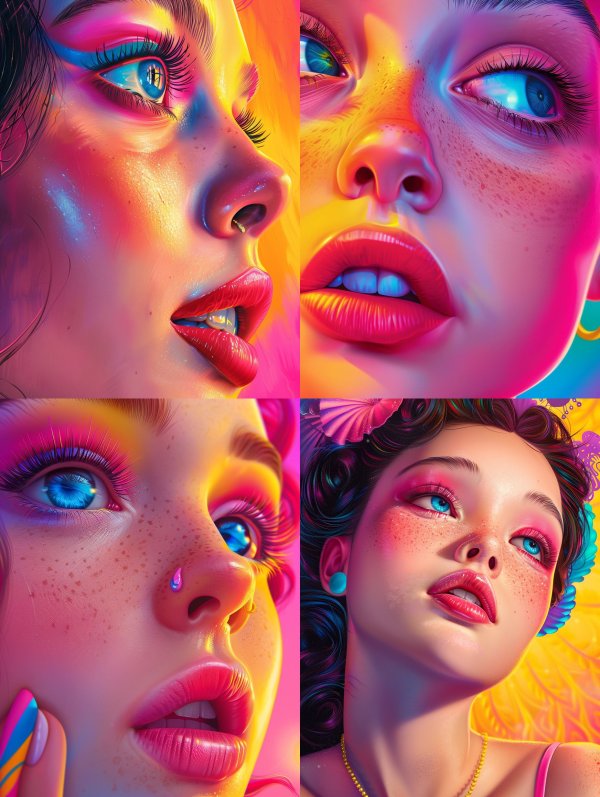 Neon Prism Portrait Glow