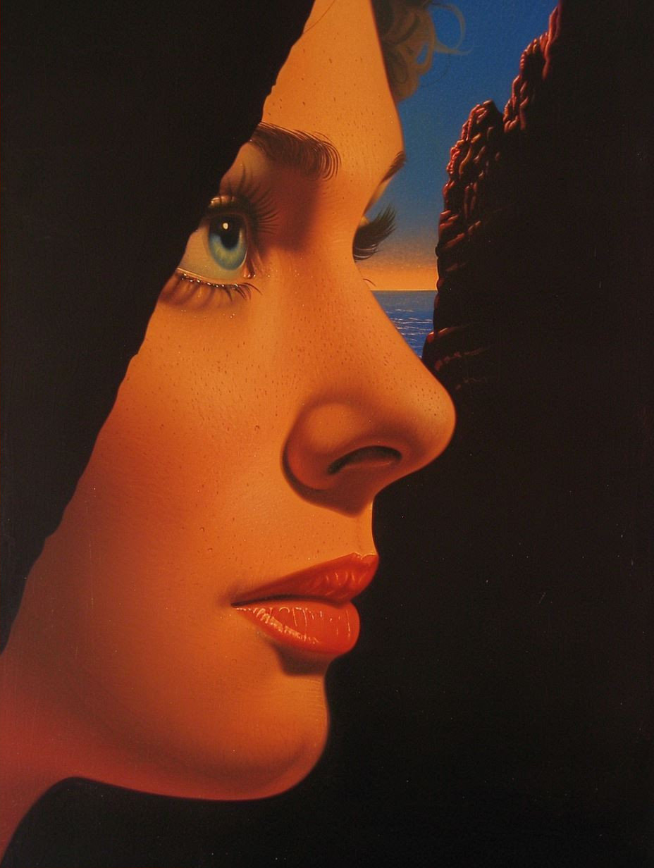 Celestial Gaze in Golden Light