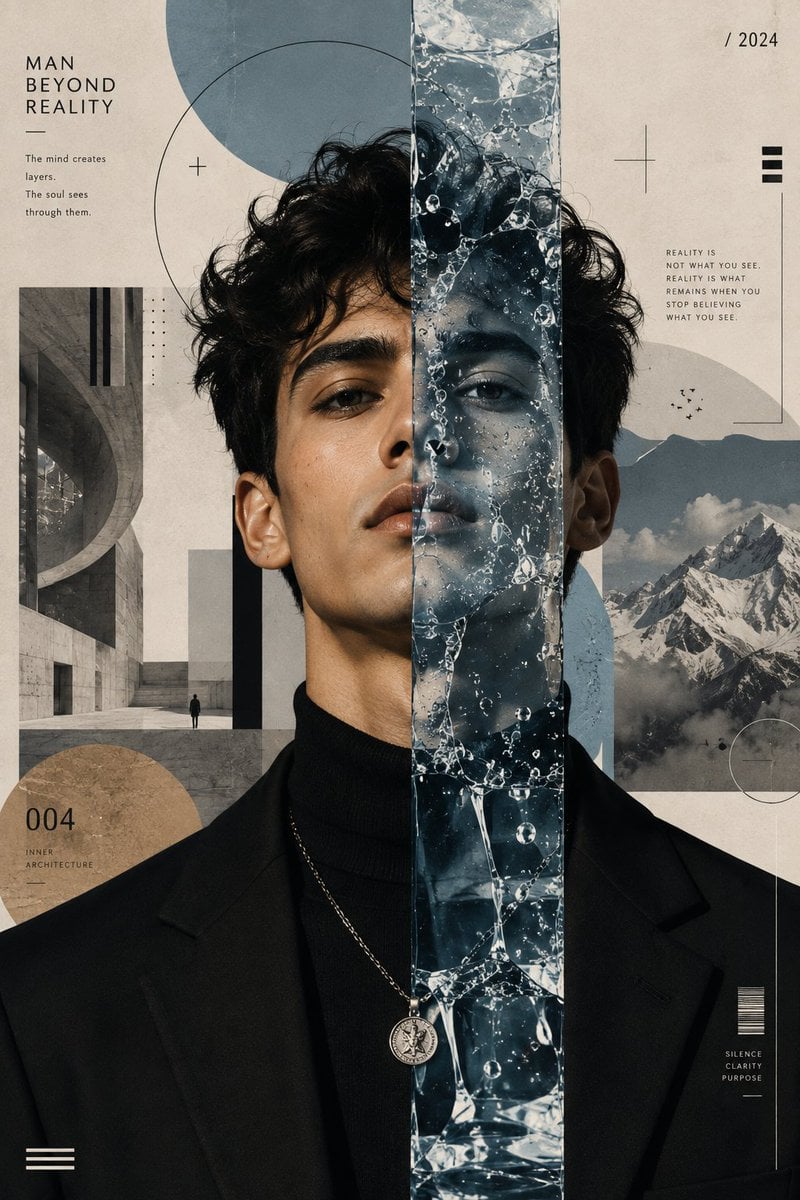 Create a museum-quality surreal editorial portrait of a s... - alternate