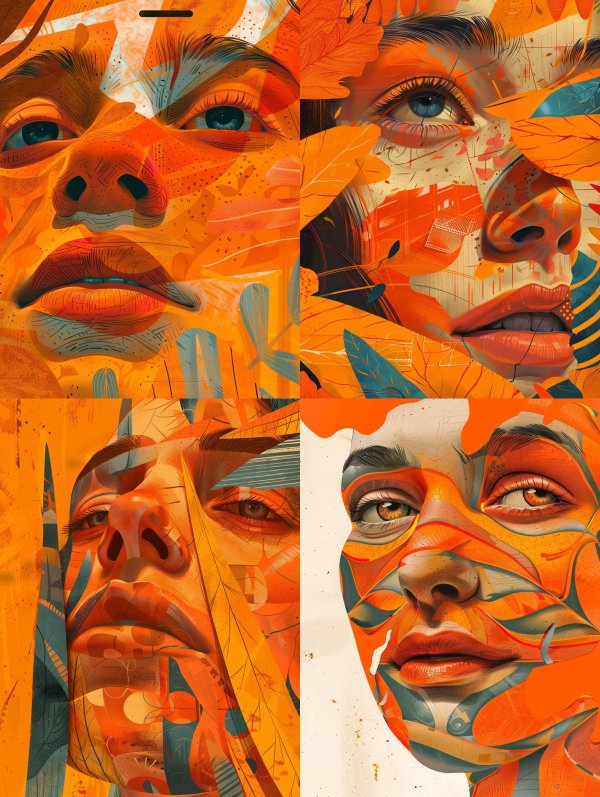 Amber Abstract Portrait