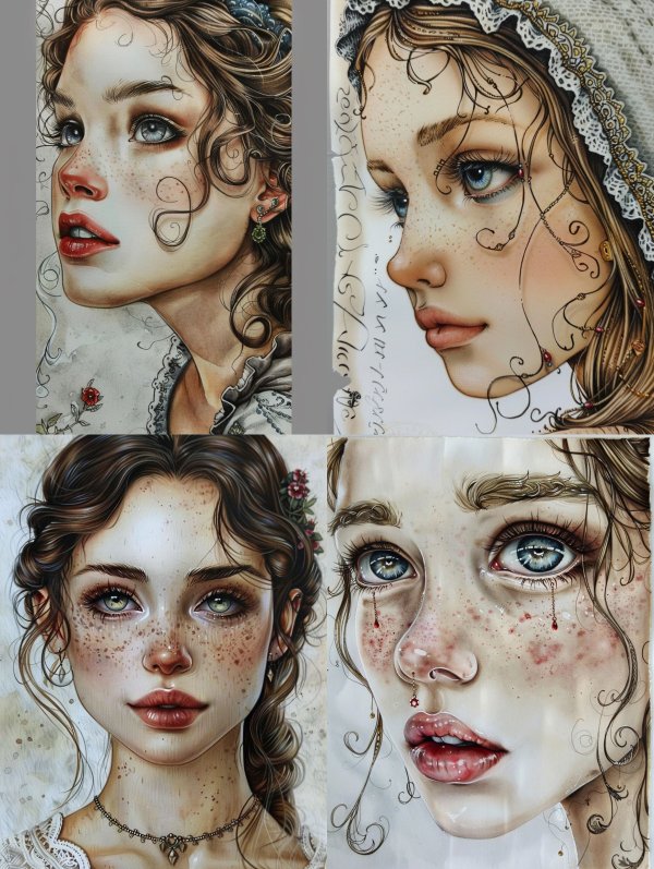 Whimsical Freckled Muse