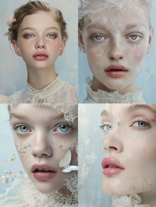Ethereal Porcelain Grace