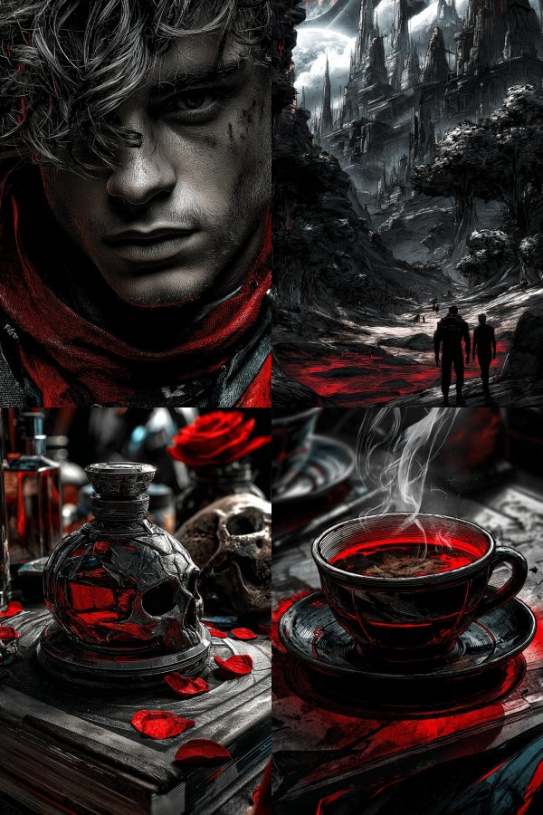 Crimson Shadow Portrait