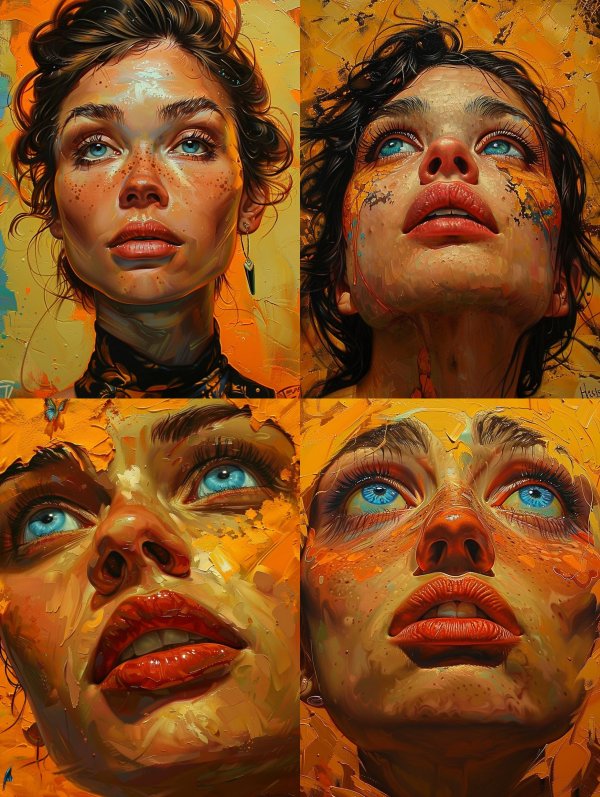 Radiant Amber Portrait Study