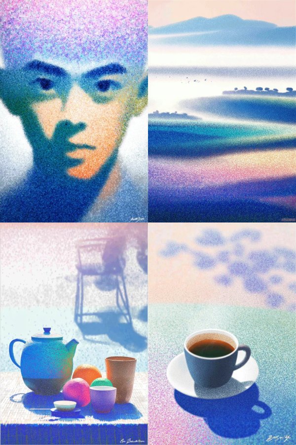 Prismatic Grain Portrait