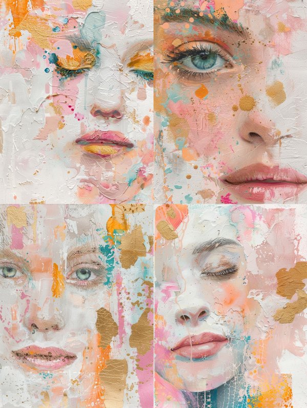 Abstract Pastel Visage