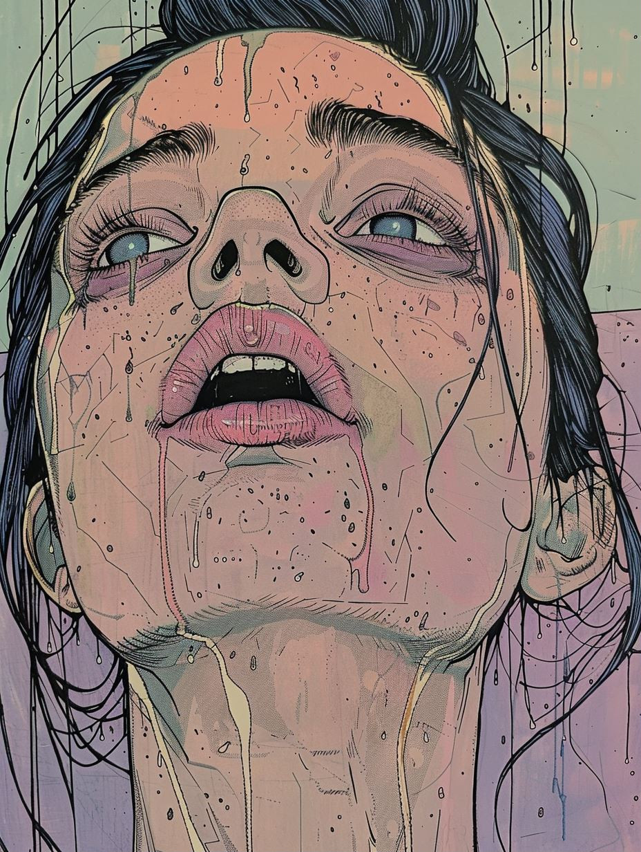 Ethereal Rain Drenched Portrait